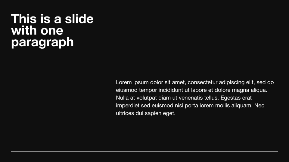 Swiss Dark Professional Presentation Template — slide 2